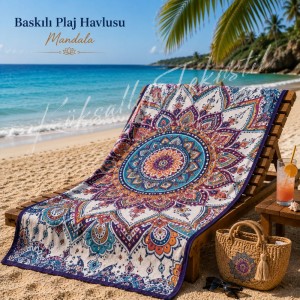 Baskılı Plaj Havlusu Mandala